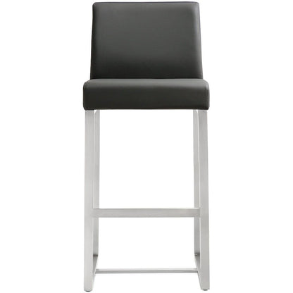 Denmark Grey Stainless Steel Counter Stool - Set of 2