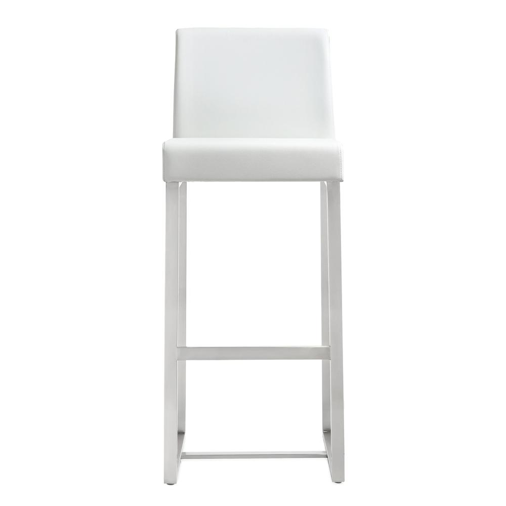 White Stainless Steel Barstool Set, Belen Kox