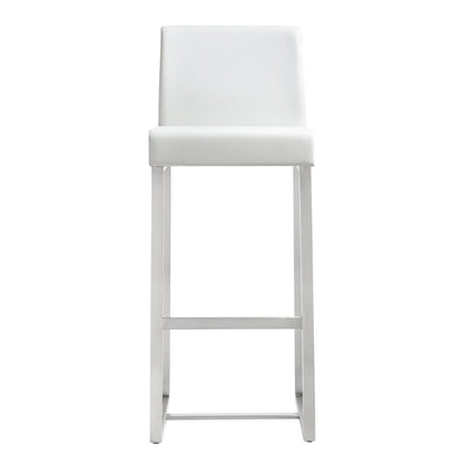 White Stainless Steel Barstool Set, Belen Kox