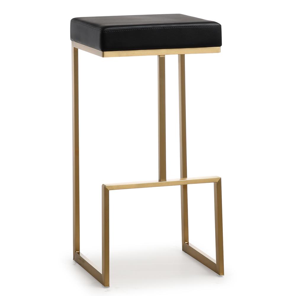 Ferra Black Gold Steel Barstool (Set of 2)