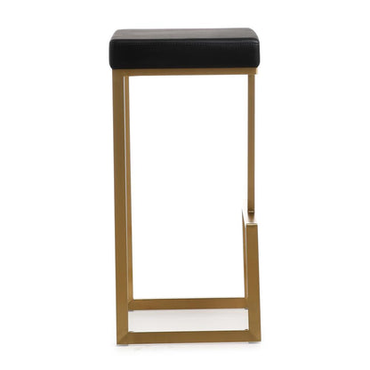 Ferra Black Gold Steel Barstool (Set of 2)