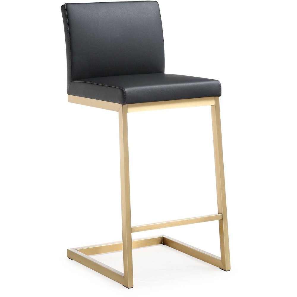 Parma Black Gold Steel Counter Stool - Set of 2