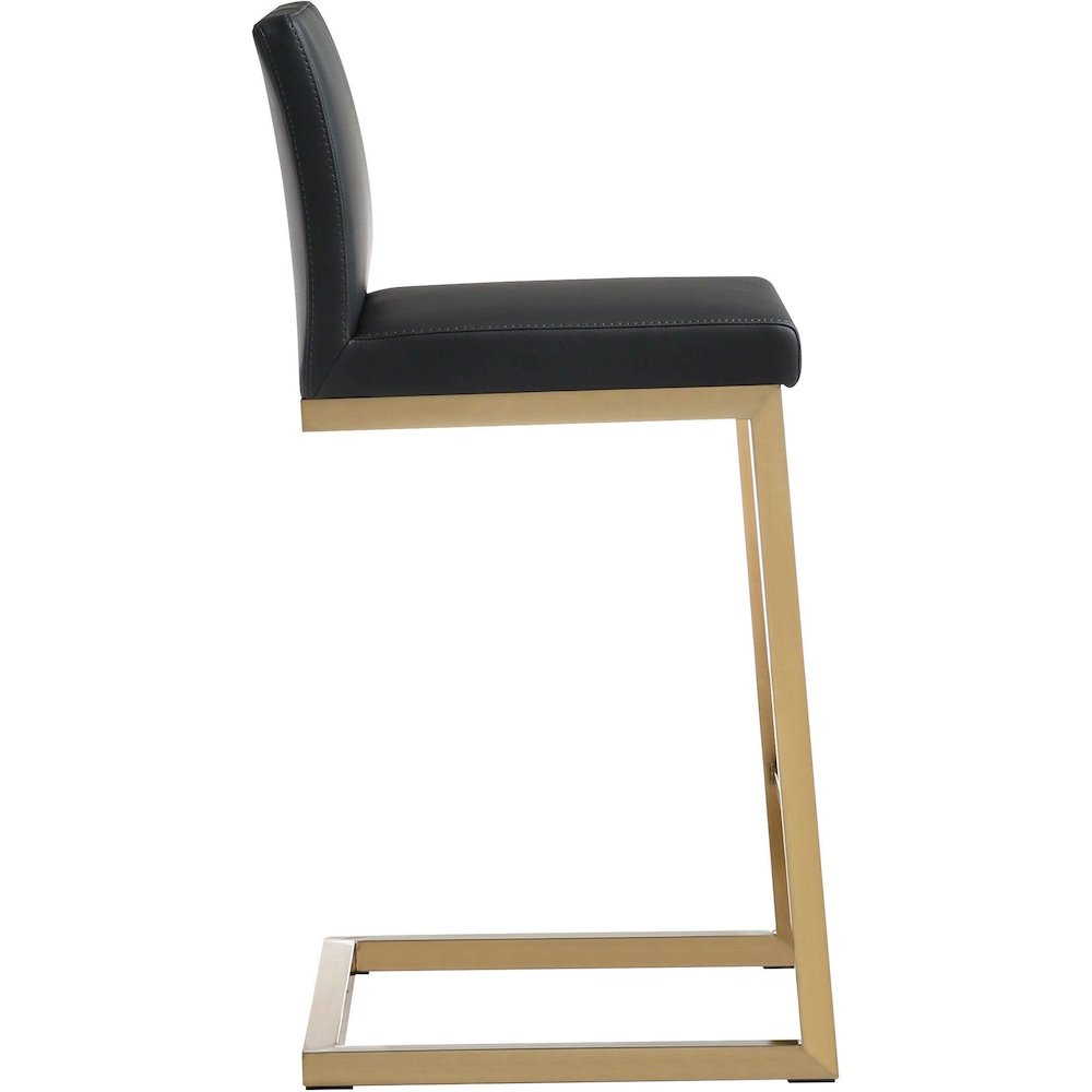 Parma Black Gold Steel Counter Stool - Set of 2