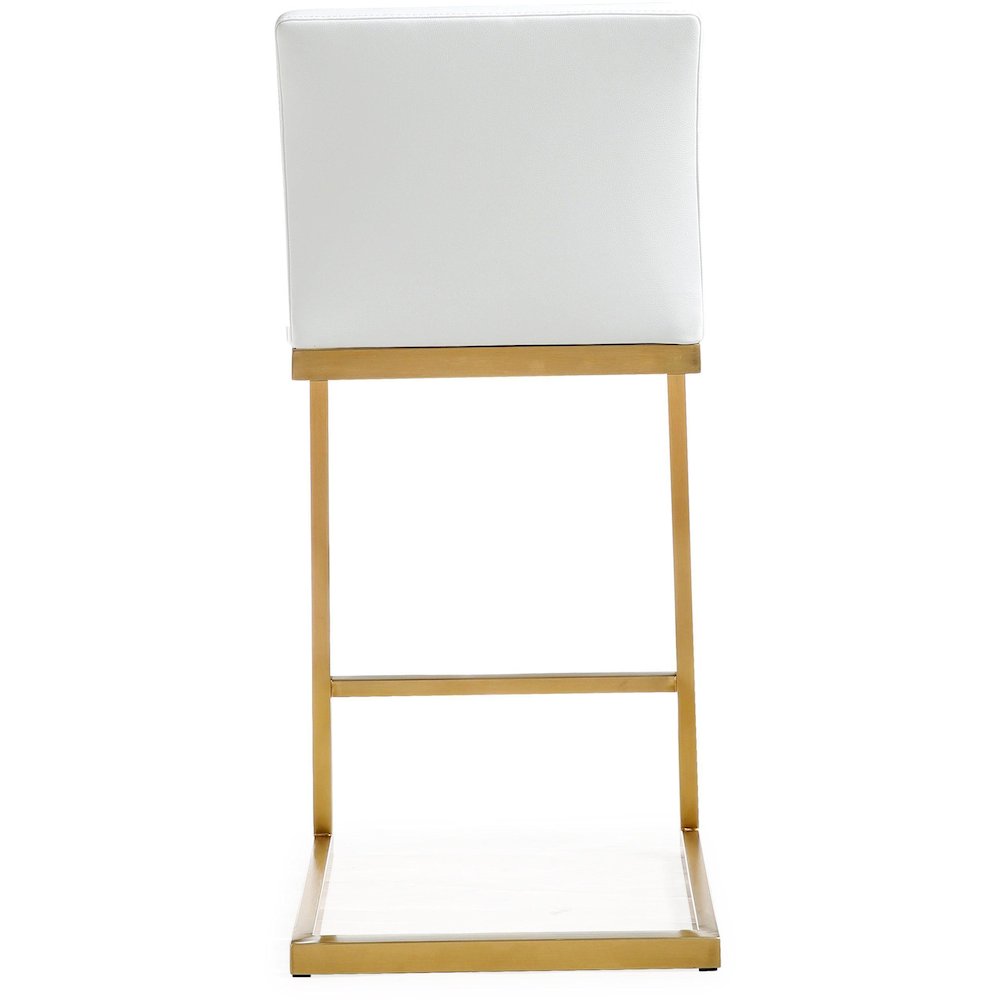 Parma White Gold Steel Counter Stool - Set of 2