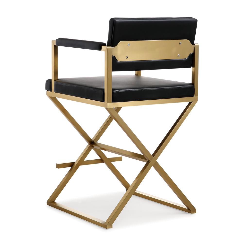 Director Black Gold Steel Counter Stool