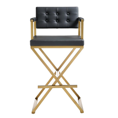 Director Black Gold Steel Barstool
