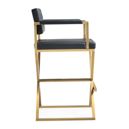 Director Black Gold Steel Barstool