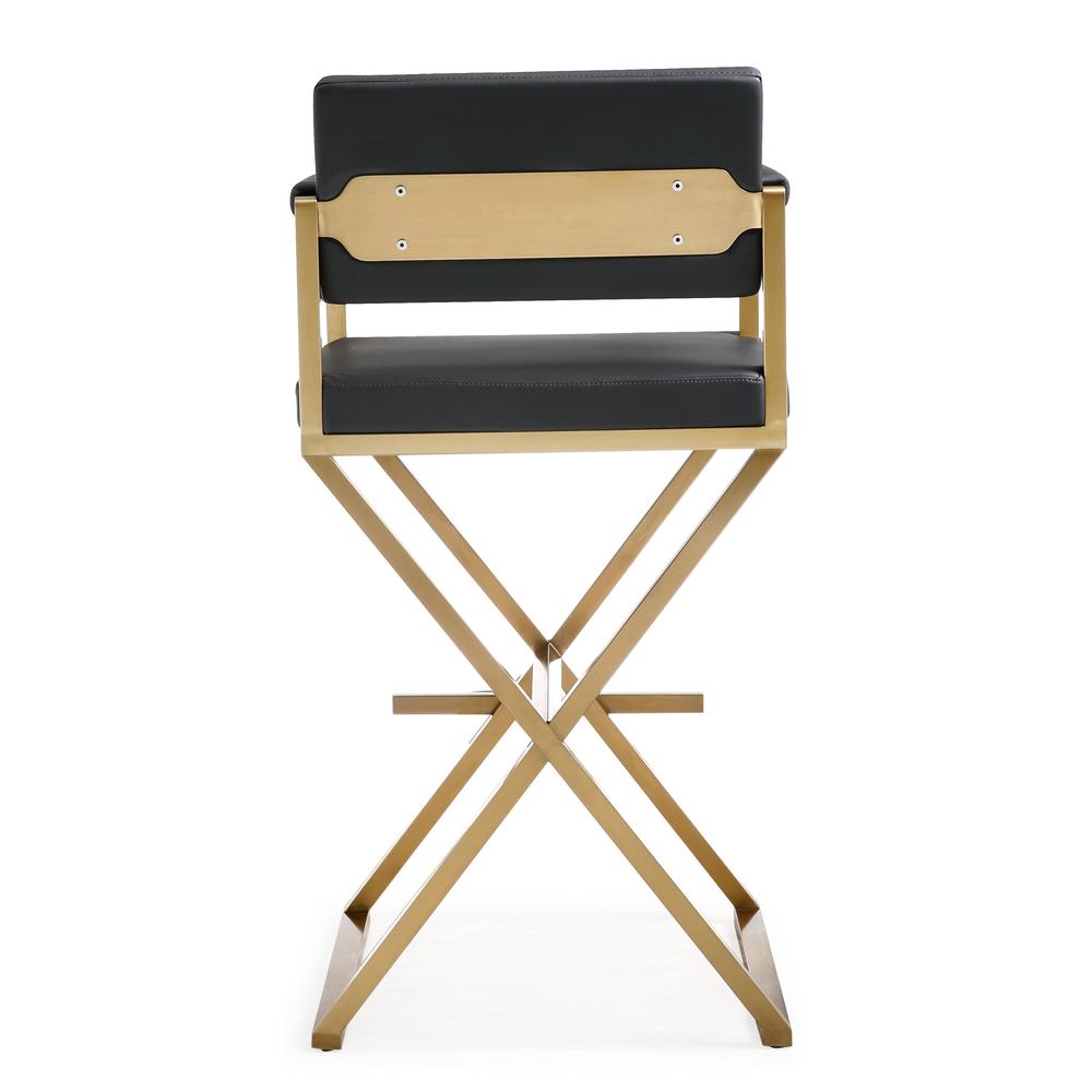 Director Black Gold Steel Barstool