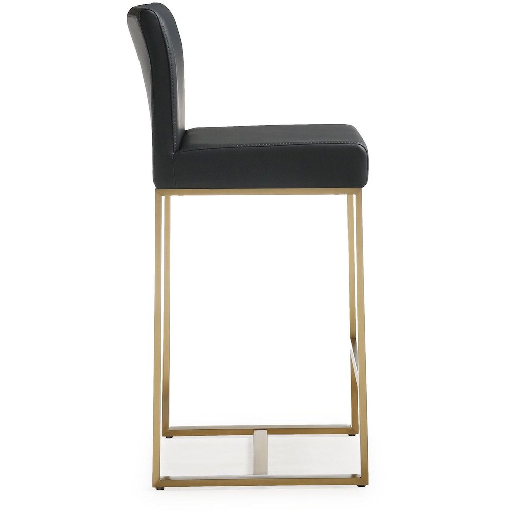 Denmark Black Gold Steel Counter Stool - Set of 2