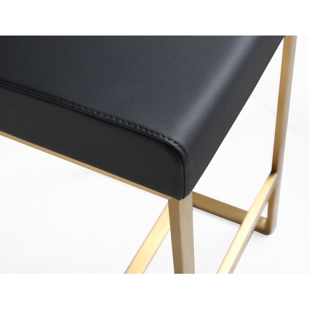 Denmark Black Gold Steel Counter Stool - Set of 2