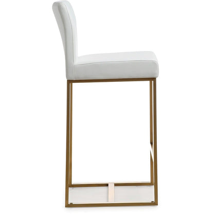 Denmark White Gold Steel Counter Stool - Set of 2