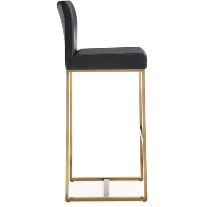 Denmark Black Gold Steel Barstool - Set of 2