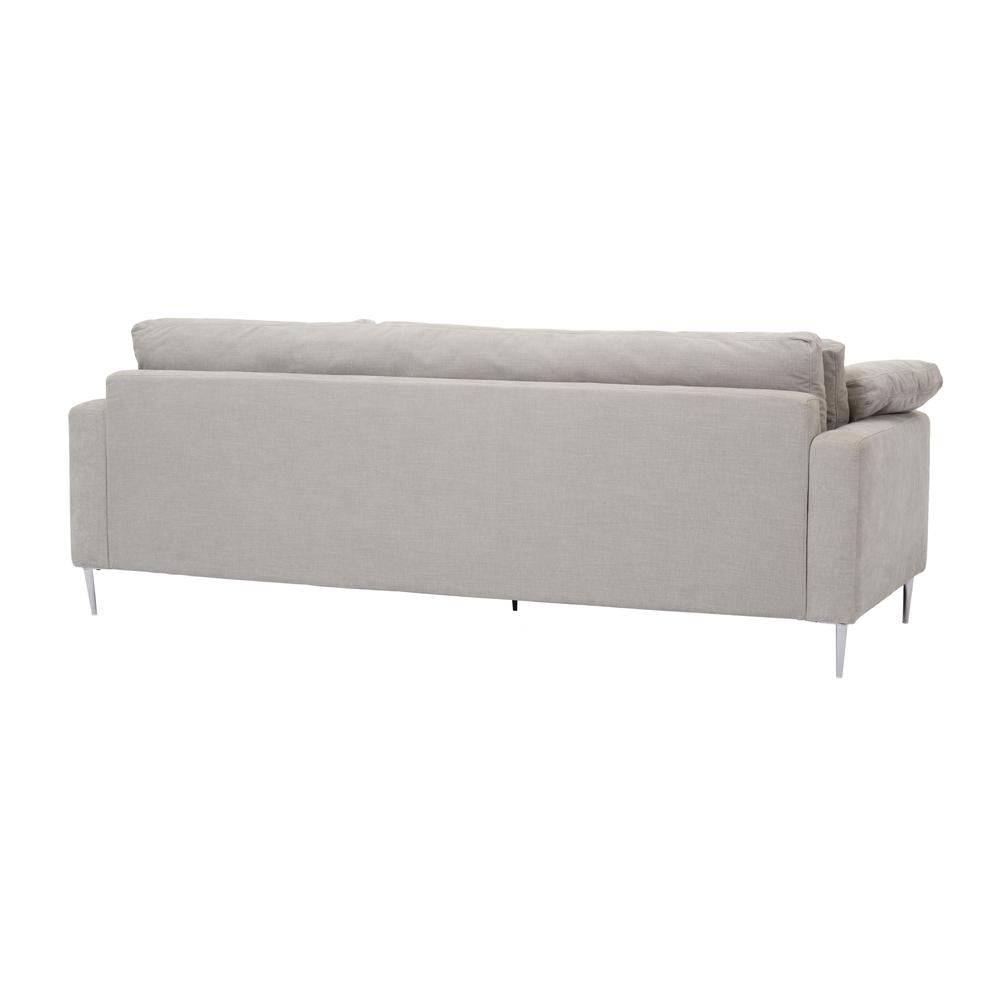 Vari Light Grey Textured Velvet Lounge Sofa