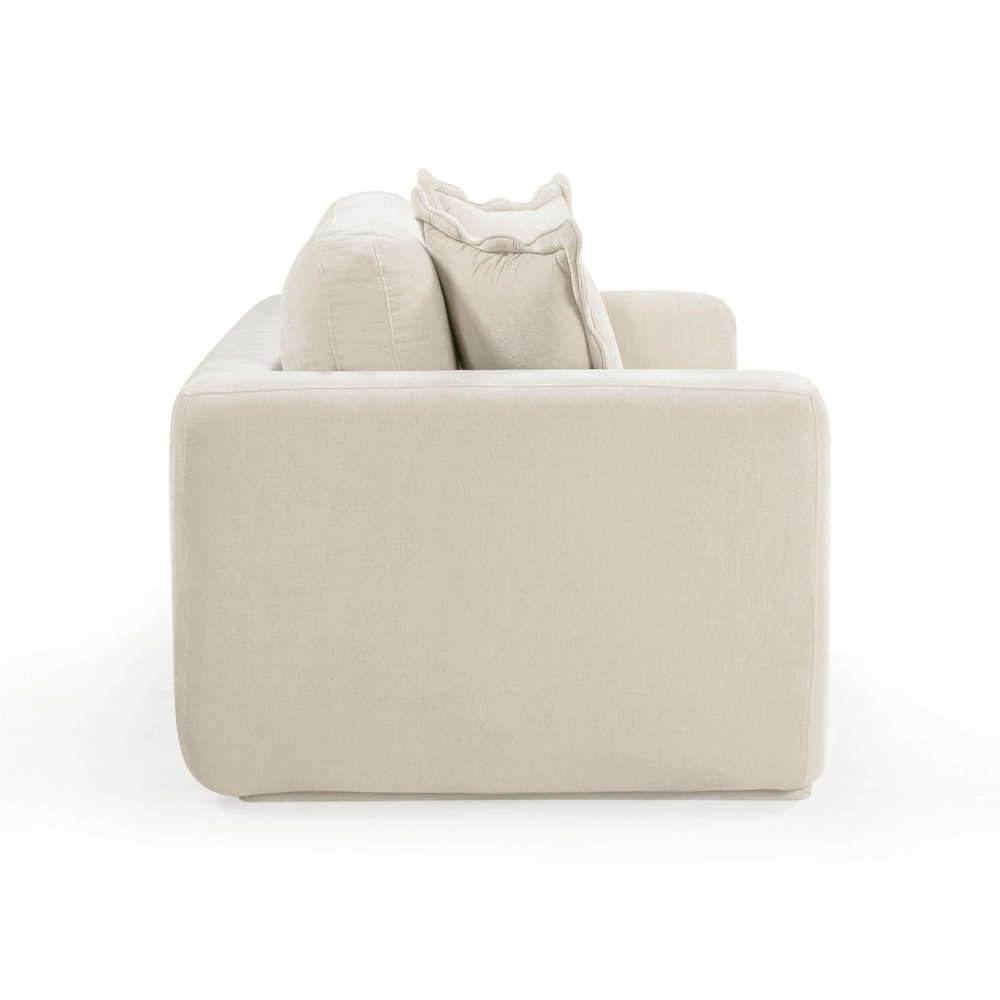 Miri Cream Upcycled Washed Velvet Sofa