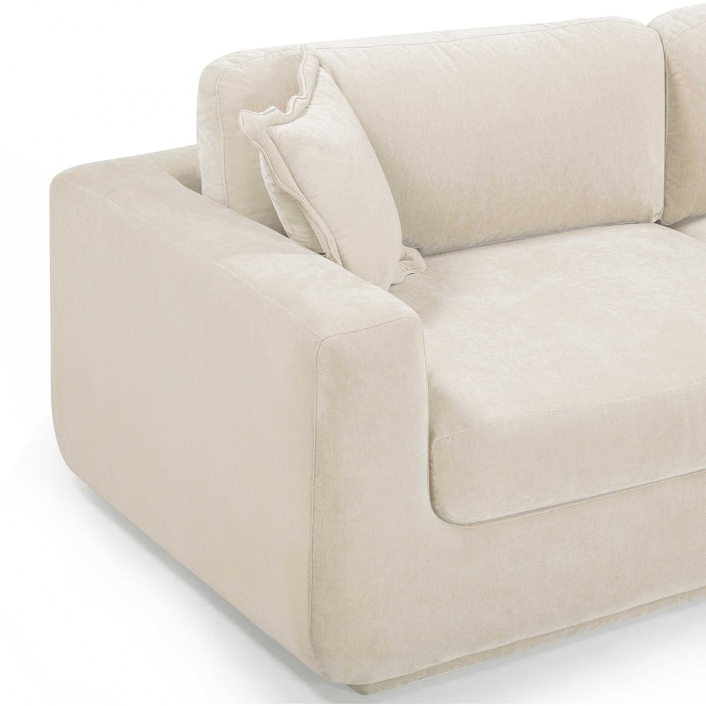 Miri Cream Upcycled Washed Velvet Sofa