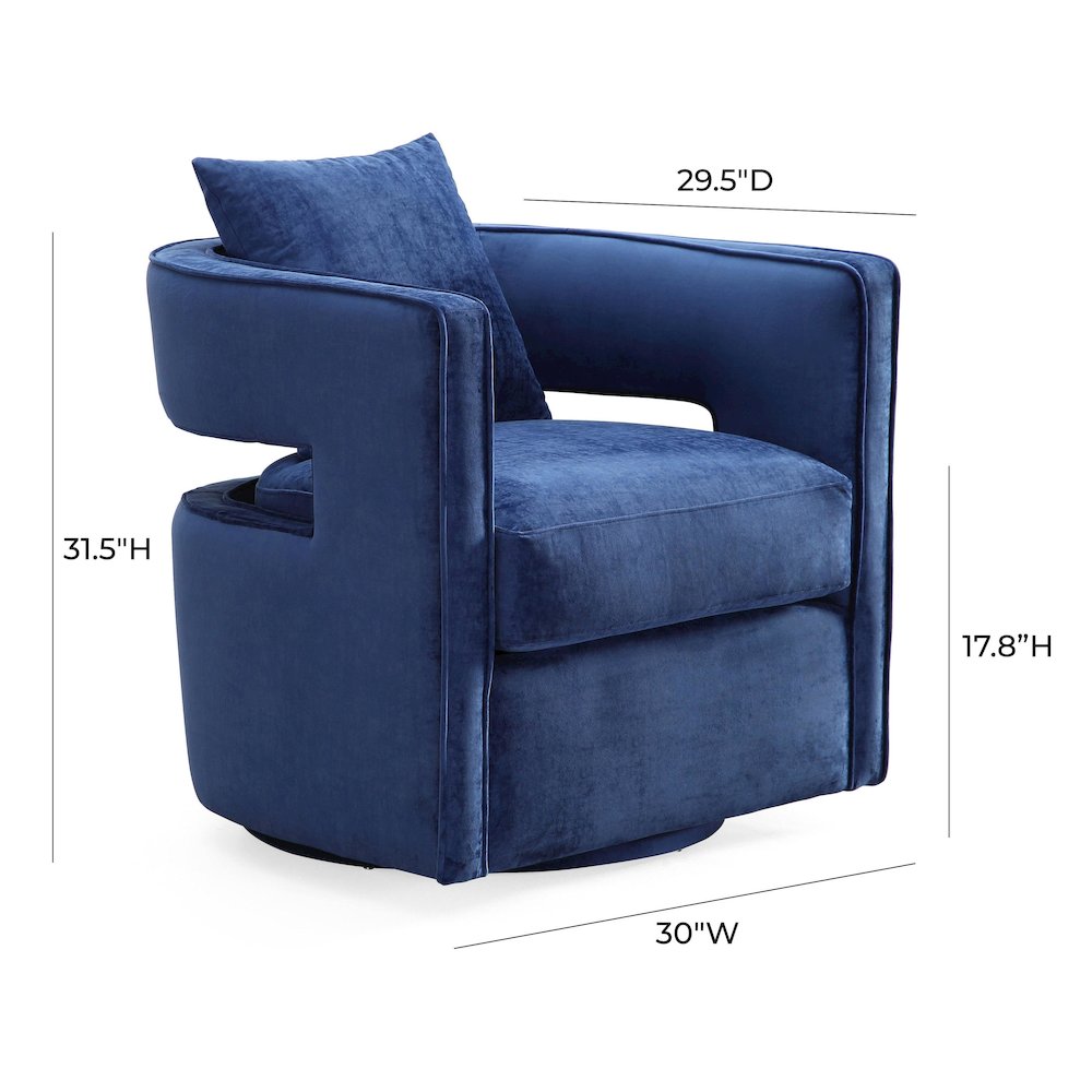 Kennedy Navy Swivel Chair