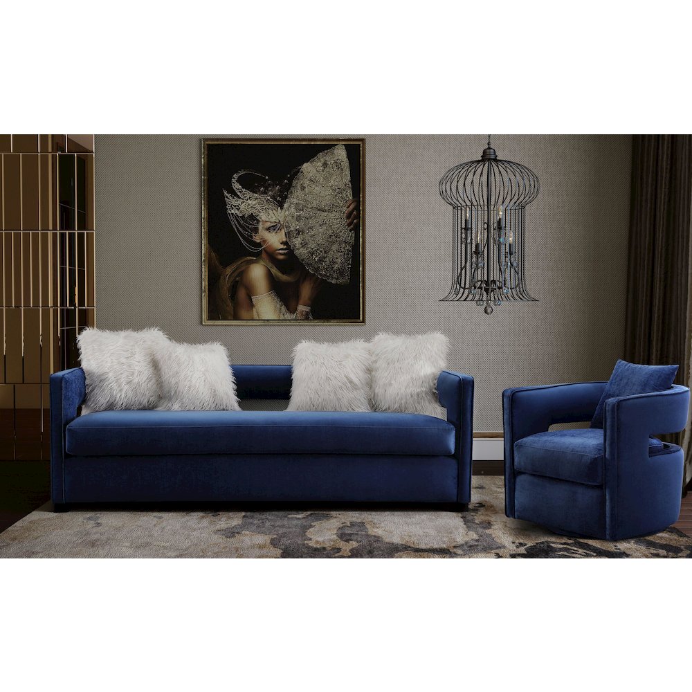 Kennedy Navy Swivel Chair