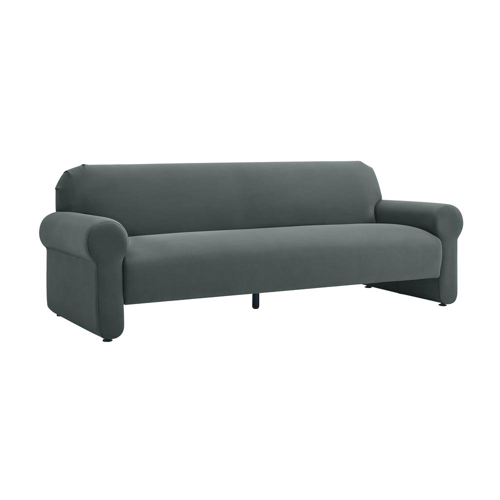 Keelee Grey 84" Velvet Sofa