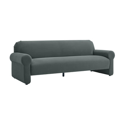 Keelee Grey 84" Velvet Sofa