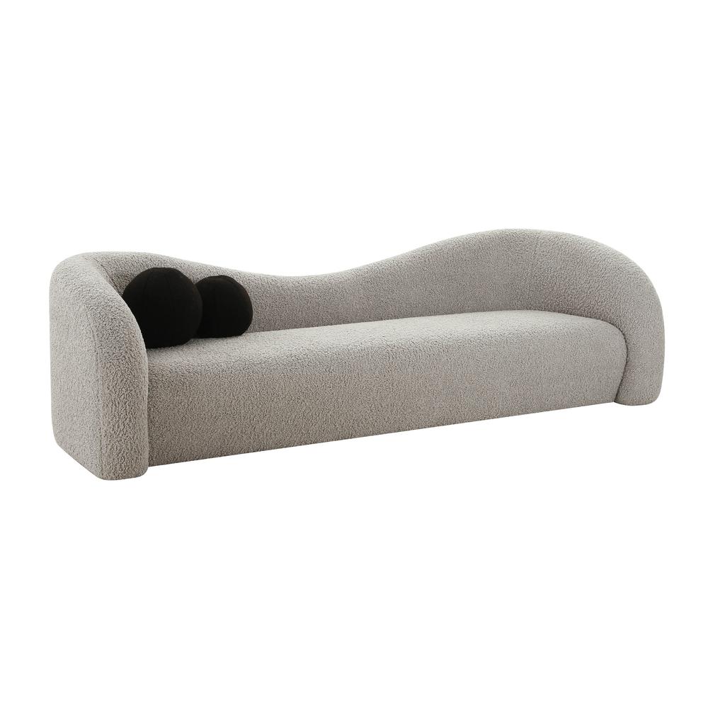 Leonie Grey Faux Shearling Sofa