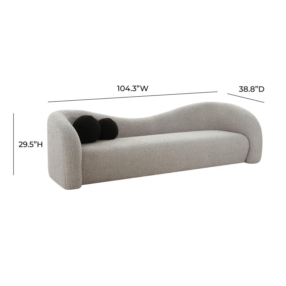 Leonie Grey Faux Shearling Sofa