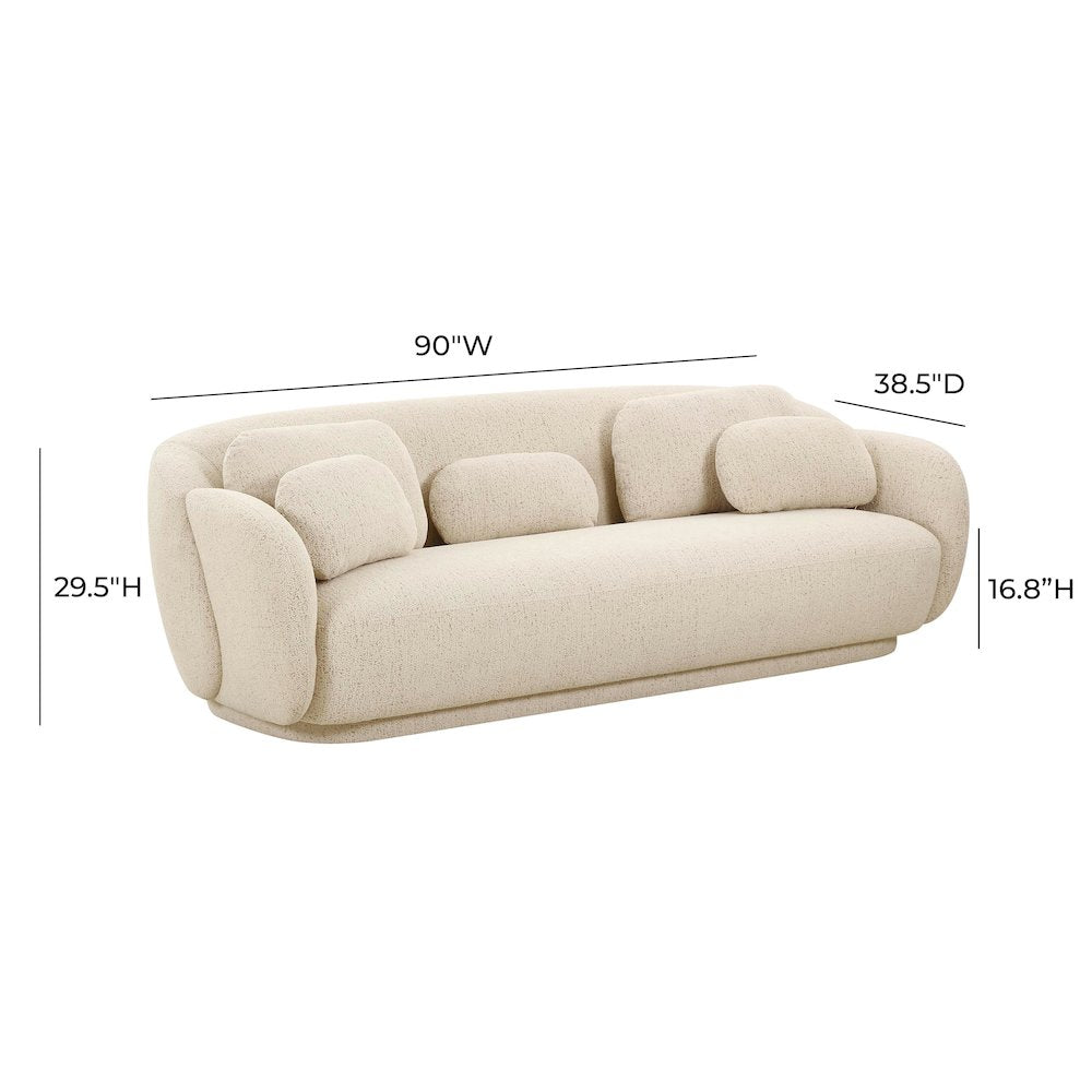 Misty Cream Boucle Sofa