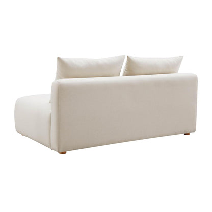 Hangover Cream Linen Modular Loveseat