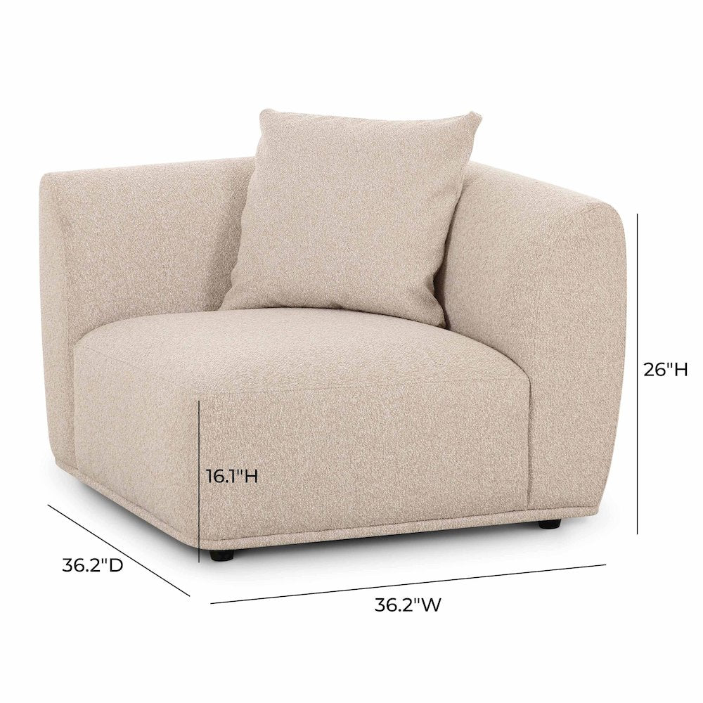 Sylvie Cream Boucle Corner Chair