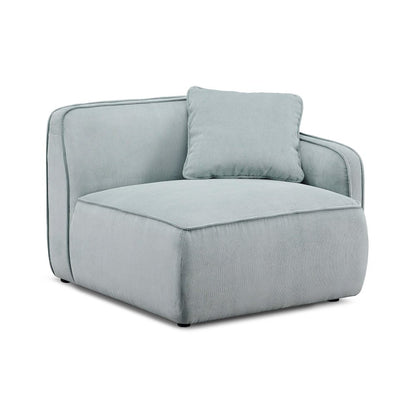 Travie Sea Foam Performance Corduroy Velvet RAF Corner Chair