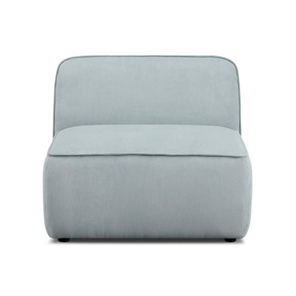 Travie Sea Foam Performance Corduroy Velvet Armless Chair