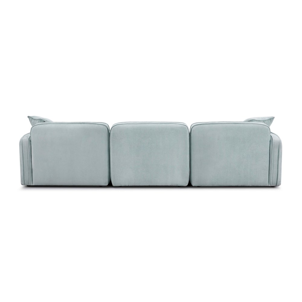 Travie Sea Foam Performance Corduroy Velvet Modular Sofa