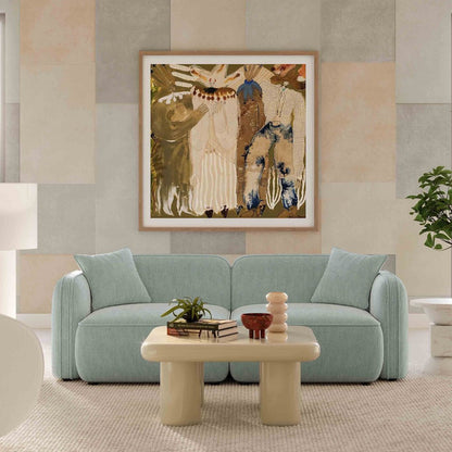 Travie Sea Foam Performance Corduroy Velvet Modular Loveseat