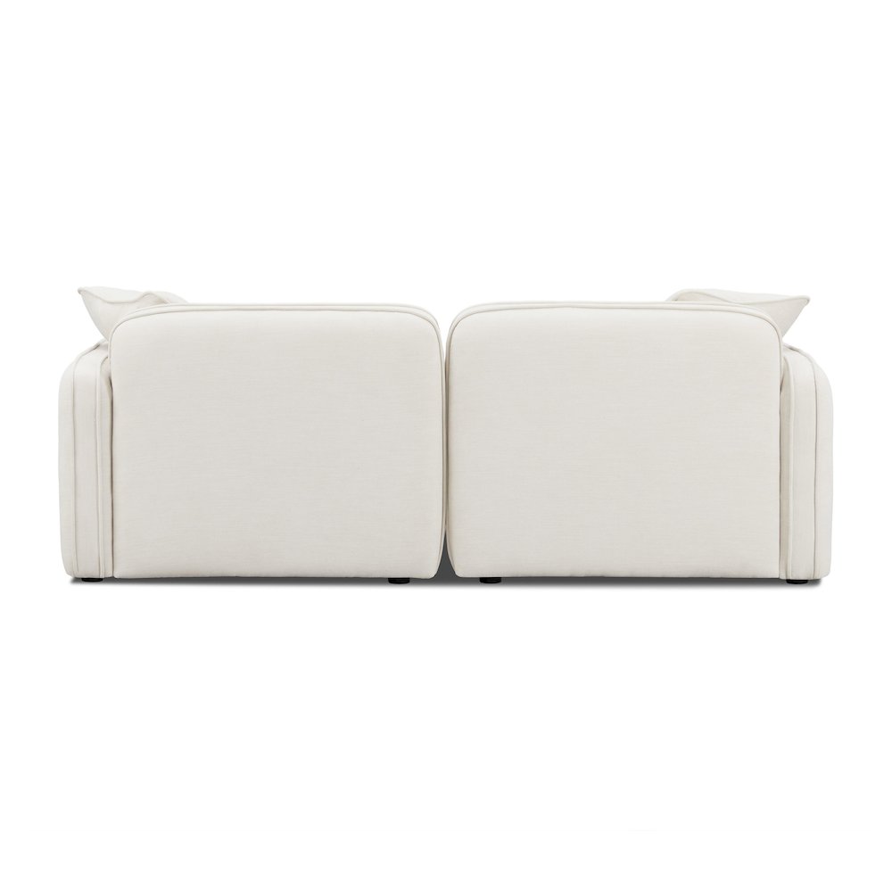 Travie Sand Upcycled Linen Modular Loveseat