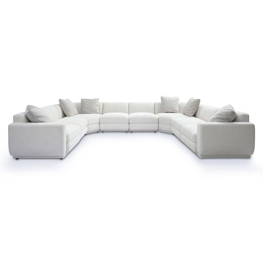 Perry Cream Chenille Modular Large U-Sectional