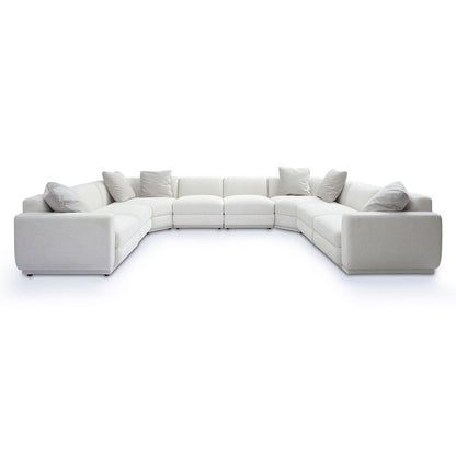 Perry Cream Chenille Modular Large U-Sectional