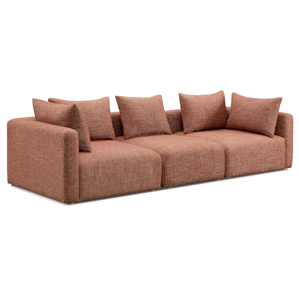 Hangover Sedona Red Textured Fabric Sofa