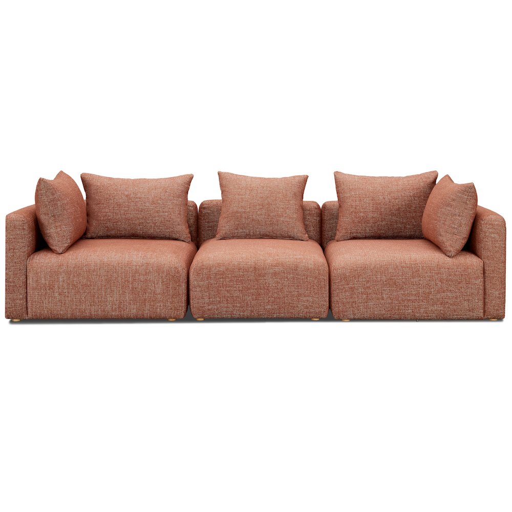 Hangover Sedona Red Textured Fabric Sofa