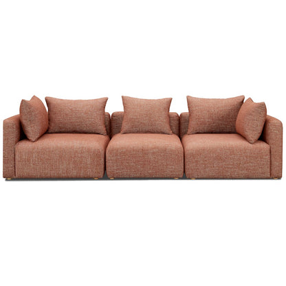 Hangover Sedona Red Textured Fabric Sofa