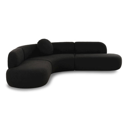 Broohah Black Boucle Sectional