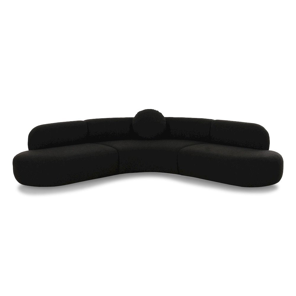 Broohah Black Boucle Sectional