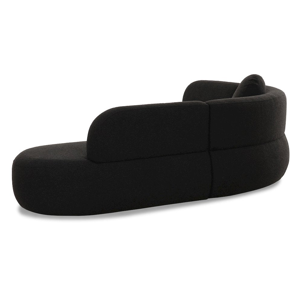 Broohah Black Boucle Sectional