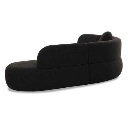 Broohah Black Boucle Sectional