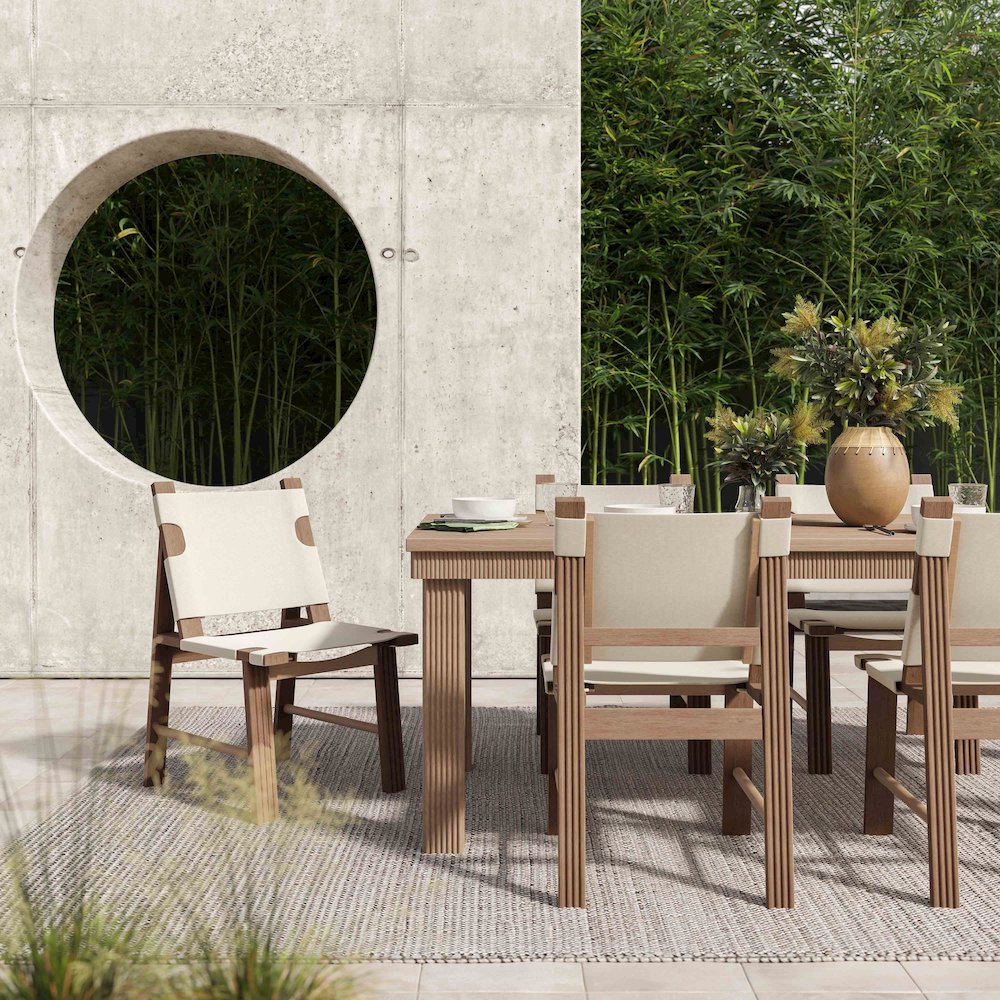 Cassie Natural 108 Inch Rectangular Outdoor Dining Table