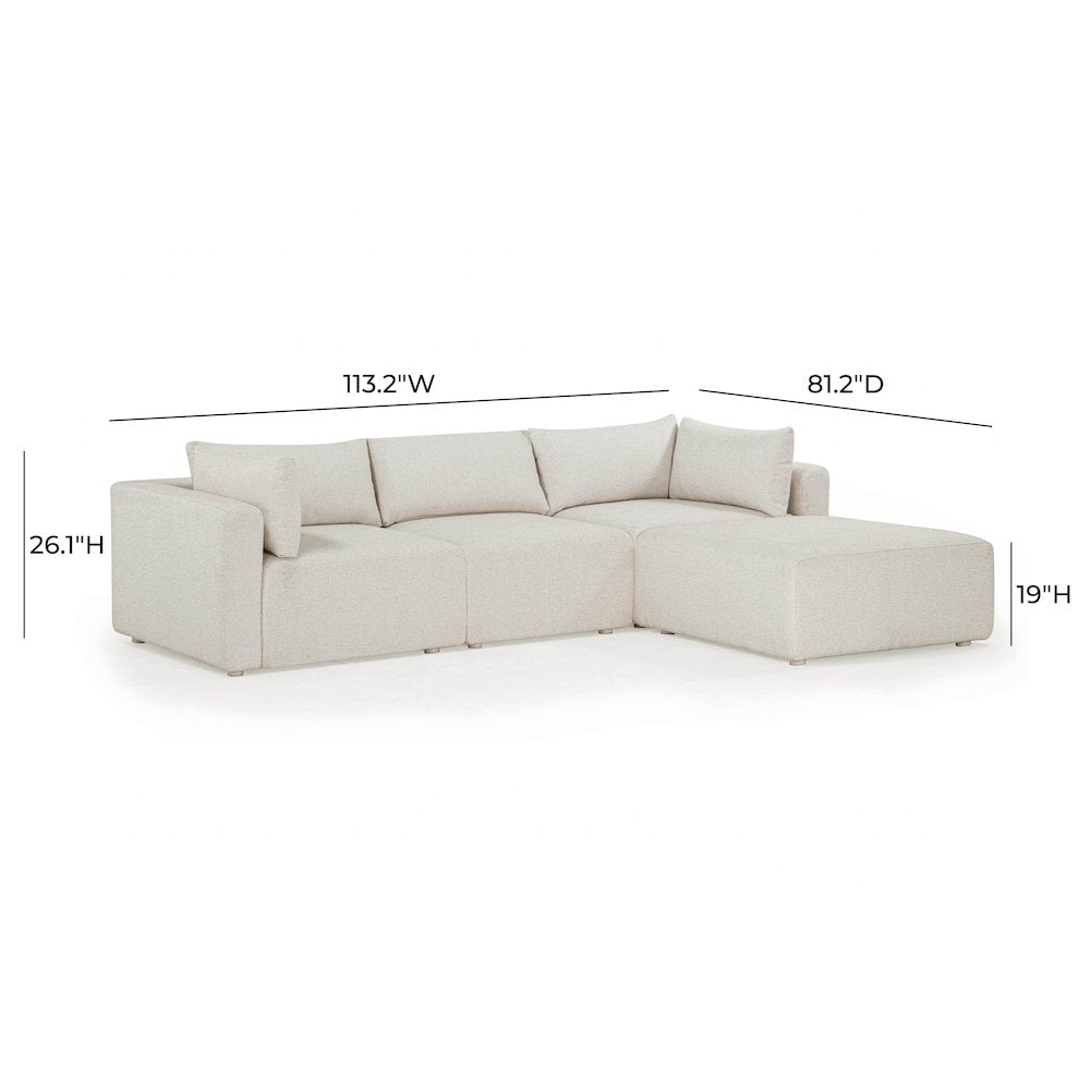 Hangover Cream Outdoor Modular Sectional