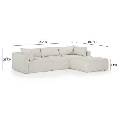 Hangover Cream Outdoor Modular Sectional