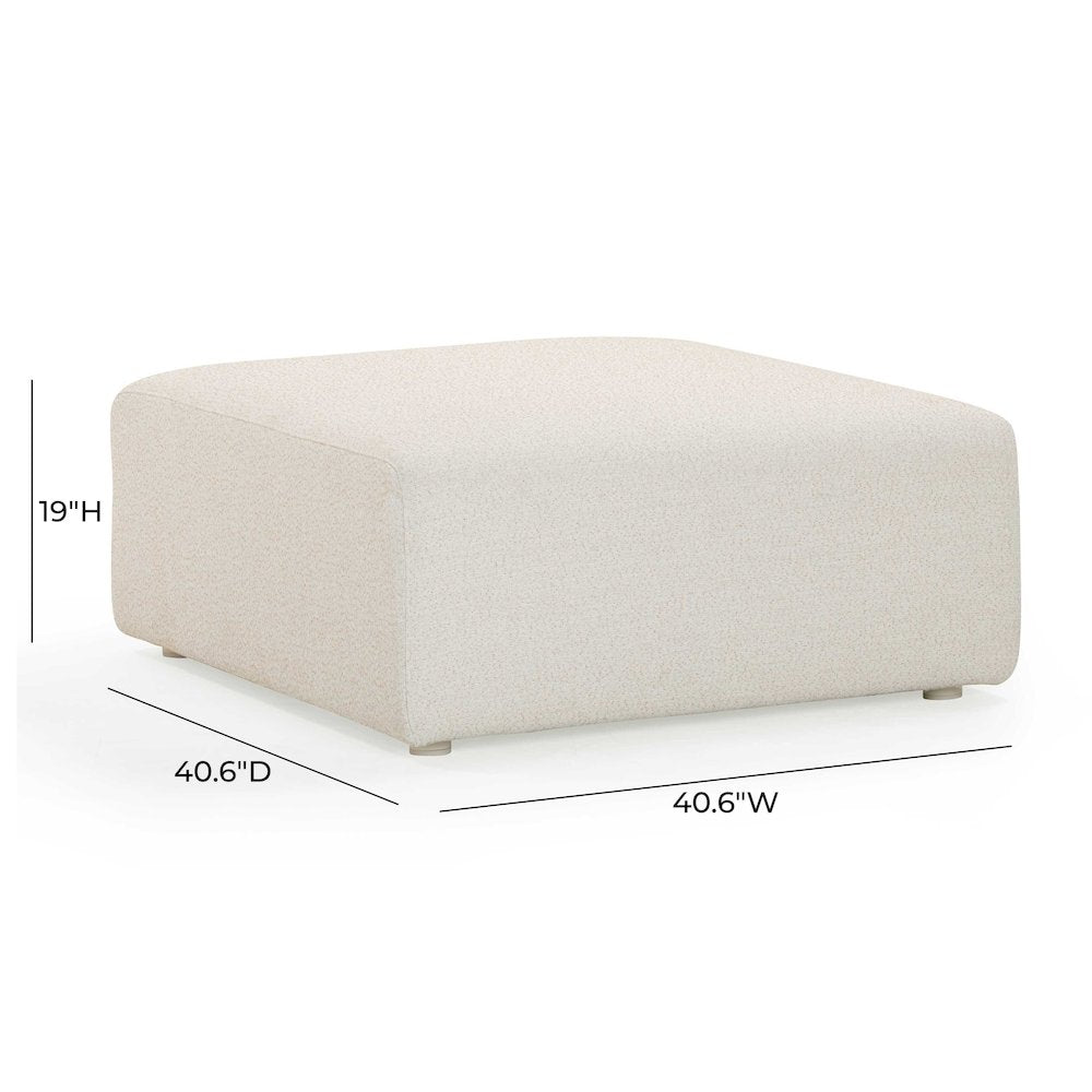 Hangover Cream Outdoor Ottoman