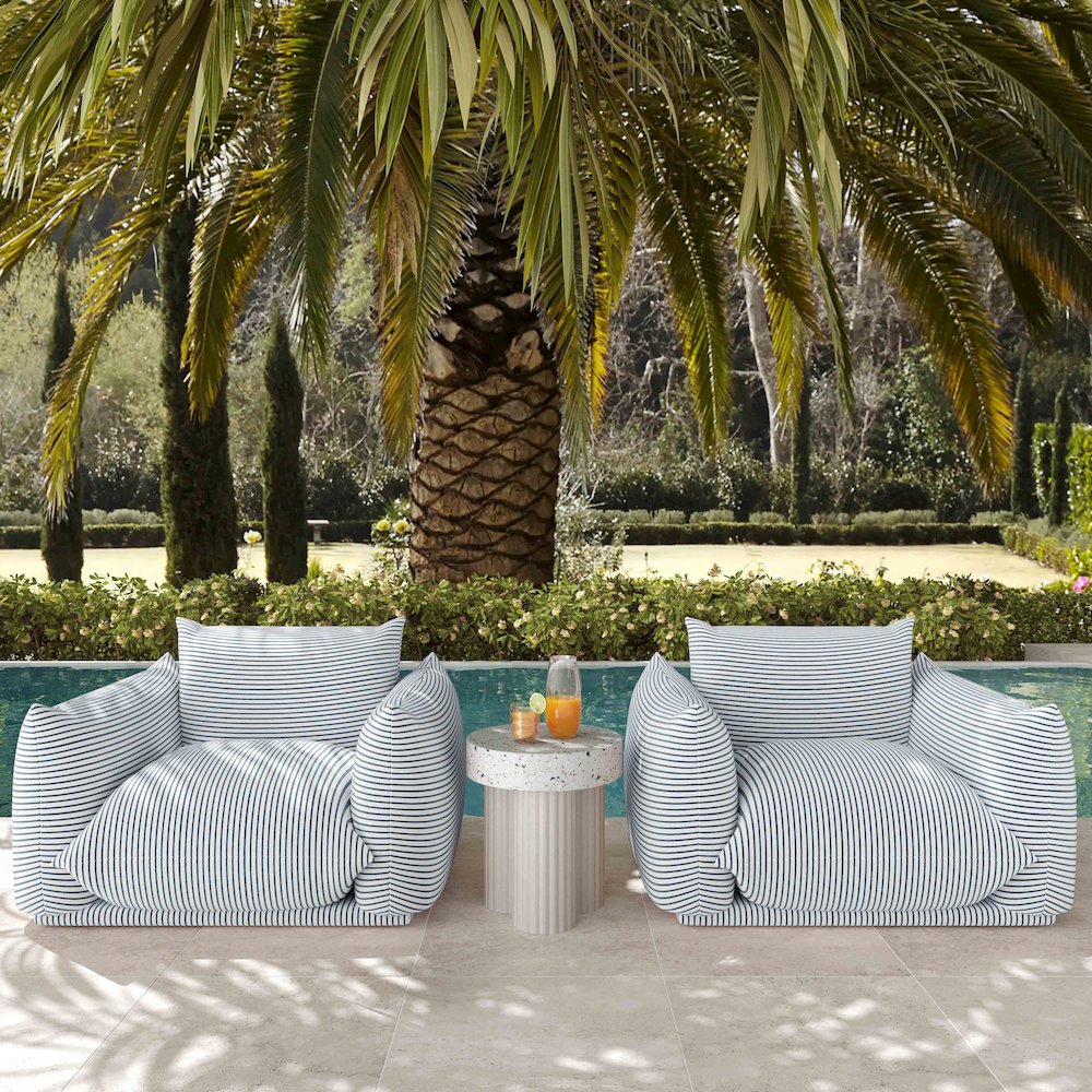 Saint Tropez Stuffed Indoor/Outdoor Armchair
