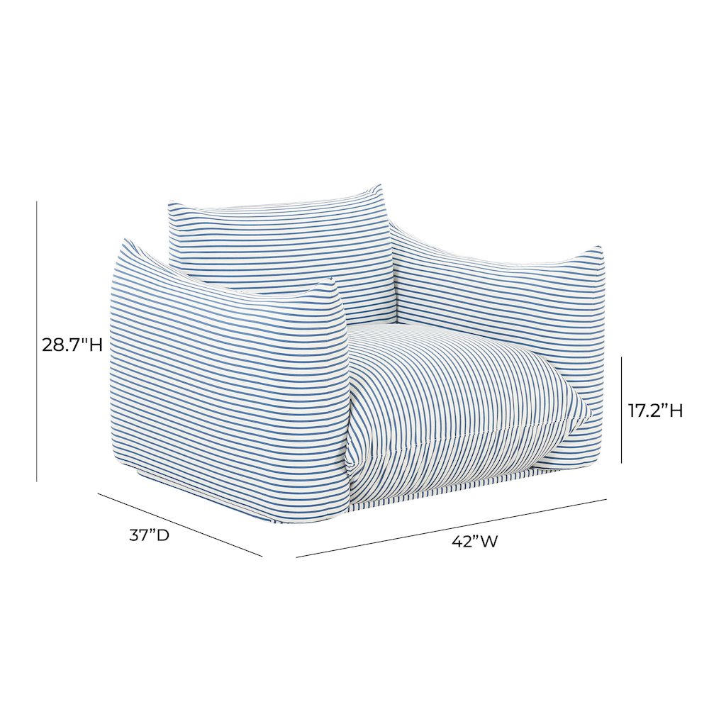 Saint Tropez Stuffed Indoor/Outdoor Armchair