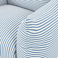 Performance Fabric Indoor Outdoor Armchair with Sinuous Springs, Blue