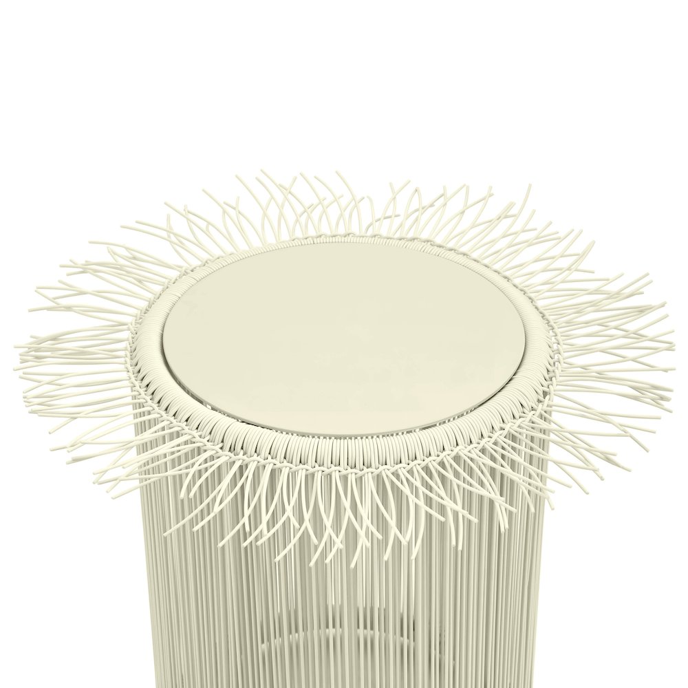 Rafa Cream Outdoor Side Table